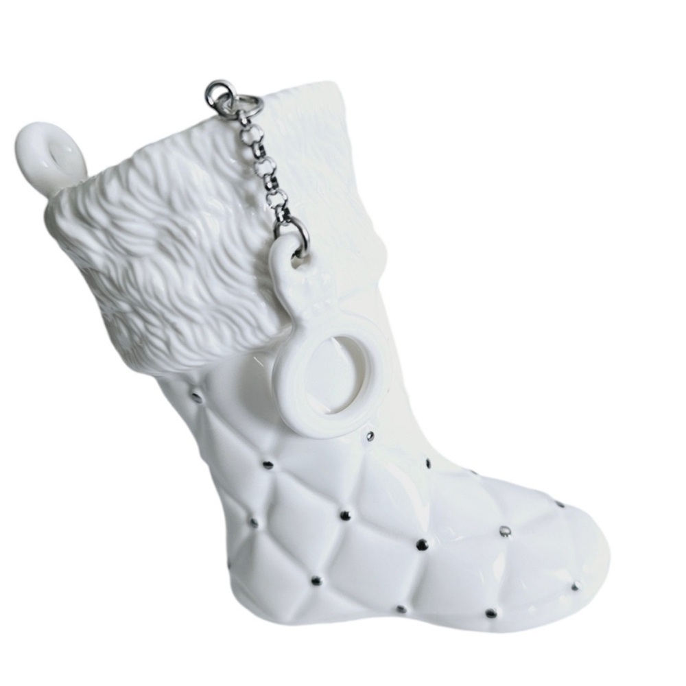 Pandora 2012 Christmas Ornament Porcelain Christmas Stocking Boot - Picture 2 of 5
